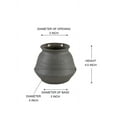 thumbnail image 6 of Serene Spaces Living Artisan Black Ceramic Pot Vase, 5" Dia & 4.5" Tall, 6 of 6