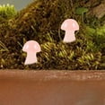 thumbnail image 2 of Decor Mushroom Planter Pot The Office Stone Craft Crystal Potted Flowerpot Pink, 2 of 6