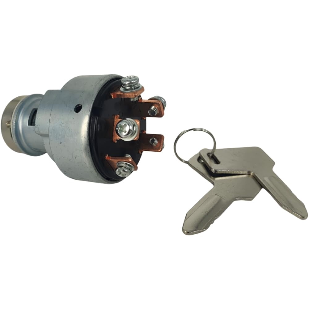 Ignition Switch w/ 301 Key 933110-00100 933110-00200 Compatible with Yanmar Excavator C50R C60R C80R B08-3 C50R C60R C80R Engine 3TNV76 3TNV76-NBK 3TNE74 3TNE74-G1A