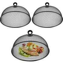 Metal Food Tent,Bexikou 3 Pack Mesh Food Covers,Outdoor Food Covers,Round Food Nets for Outdoors,Reusable Fruit Cover Against Fruit Flies for Table Picnic Camping