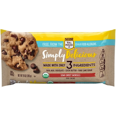 Simply Sweet (NESTLE TOLL HOUSE SIMPLY DELICIOUS Allergen-Free Semi-Sweet Chocolate Morsels – Chocolate Chips Made With Only Three Ingredients and Free From 8 Major Allergens, 10 oz.)