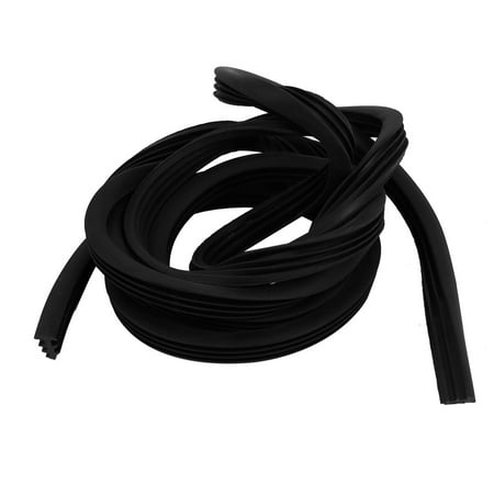 Unique Bargains 2M Length Grade A EPDM Rubber Dual Side Weather Stripping Black for 5mm-6mm Gap