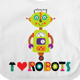 thumbnail image 4 of Inktastic Robotics Team I Love Robots Boys or Girls Baby Bib, 4 of 4
