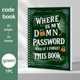 thumbnail image 3 of Spiral-Bound Password Keeper, A Lightweight Password Organizer Journal, Portable Notebook for Login Details, Perfect Gag Gift for Men Women Teens Office & Home(green-a), 3 of 9