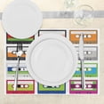 thumbnail image 3 of Ambesonne Vintage Place Mats Set of 4, Retro Cassette Collage, Standard Size, Green Blue, 3 of 6