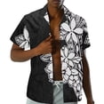 thumbnail image 2 of Uorisanigo Hawaiian Flower Couple Matching Outfit Button-Down Shirt for Men Casual Hawaiian Shirts for Summer and Women's Short Sleeve Shirts Fashion Summer Beach Shirts, 2 of 8