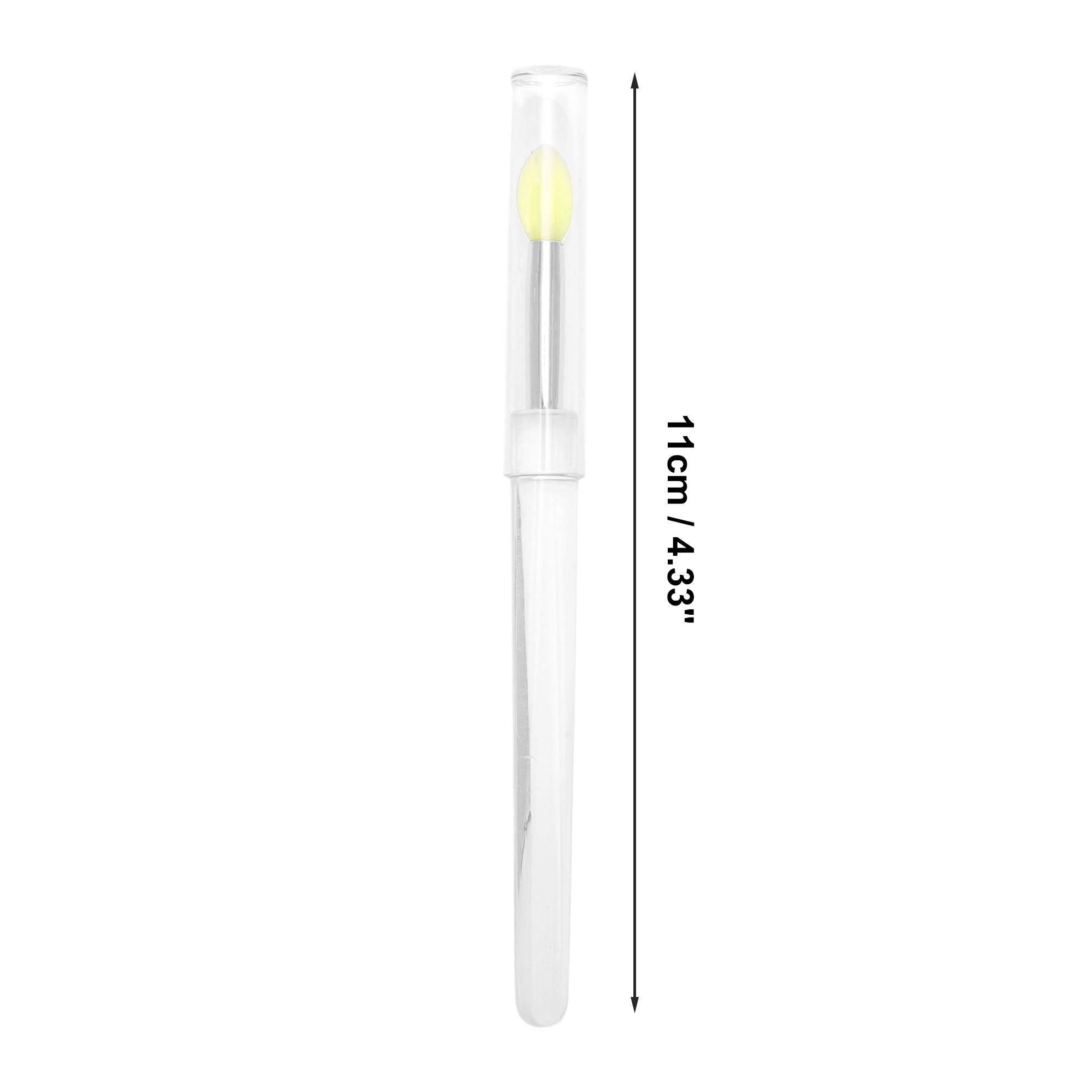 Unique Bargains 1 Pc Portable Durable  Lightweight Silicone Lip Brush for Travel Yellow