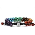 thumbnail image 3 of Pulsera de cuentas de chakras, pulsera de cristal curativa de los 7 chakras, pulsera de cuentas de piedra de yoga, pulsera de meditación, relajación y ansiedad., 3 of 5