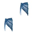 thumbnail image 2 of Jumpingount Cinturón de danza del vientre Cintura Danza del vientre Cadera Bufanda Cinturón triangular Azul 2piezas Azul, 2 of 6