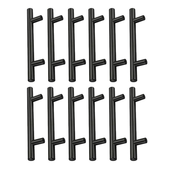 12pcs Cabinet Door Handles Stainless Steel Drawer Pull Handles Wardrobe Handles