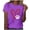 Purple, variant on XMMSWDLA Womens Casual Tops Crewneck Short Sleeve T Shirts Fashion 2024 Spring Summer Loose Fit Shirts Yoga Tops Woman