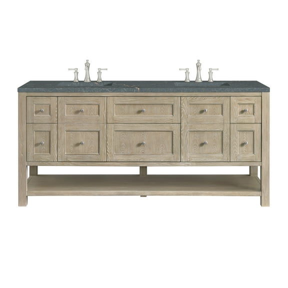 James Martin Vanities 330-V72-3Pbl Breckenridge 72" Free Standing Double Basin Poplar Wood