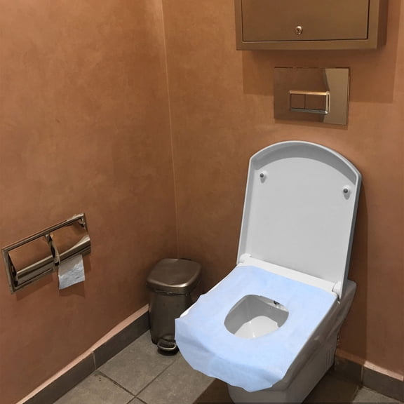 VERDANVERSE 60Pcs Disposable Toilet Seats Covers for Public Bathroom Travel with PE Film