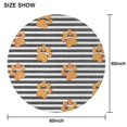 thumbnail image 6 of Paw Print Sonstripes Round Tablecloth 60"x60",Wrinkle Wipeable Table Cloth for Kitchen Dining Room Picnic Patio Party, 6 of 6