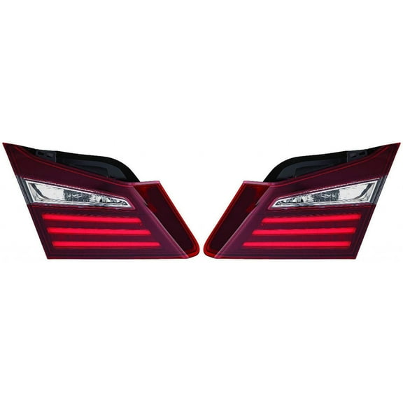 For Honda Accord Tail Light 2016 2017 Pair Driver and Passenger Side | Inner | Sedan | CAPA Certified | HO2802109