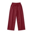 thumbnail image 5 of Inleife Women's Barrel Wide Leg Sweatpants Fashion Ladies Warm Fleece Lined Elastic Drawstring Casual Loungewear Loose Fit Trousers with Pockets, 5 of 6