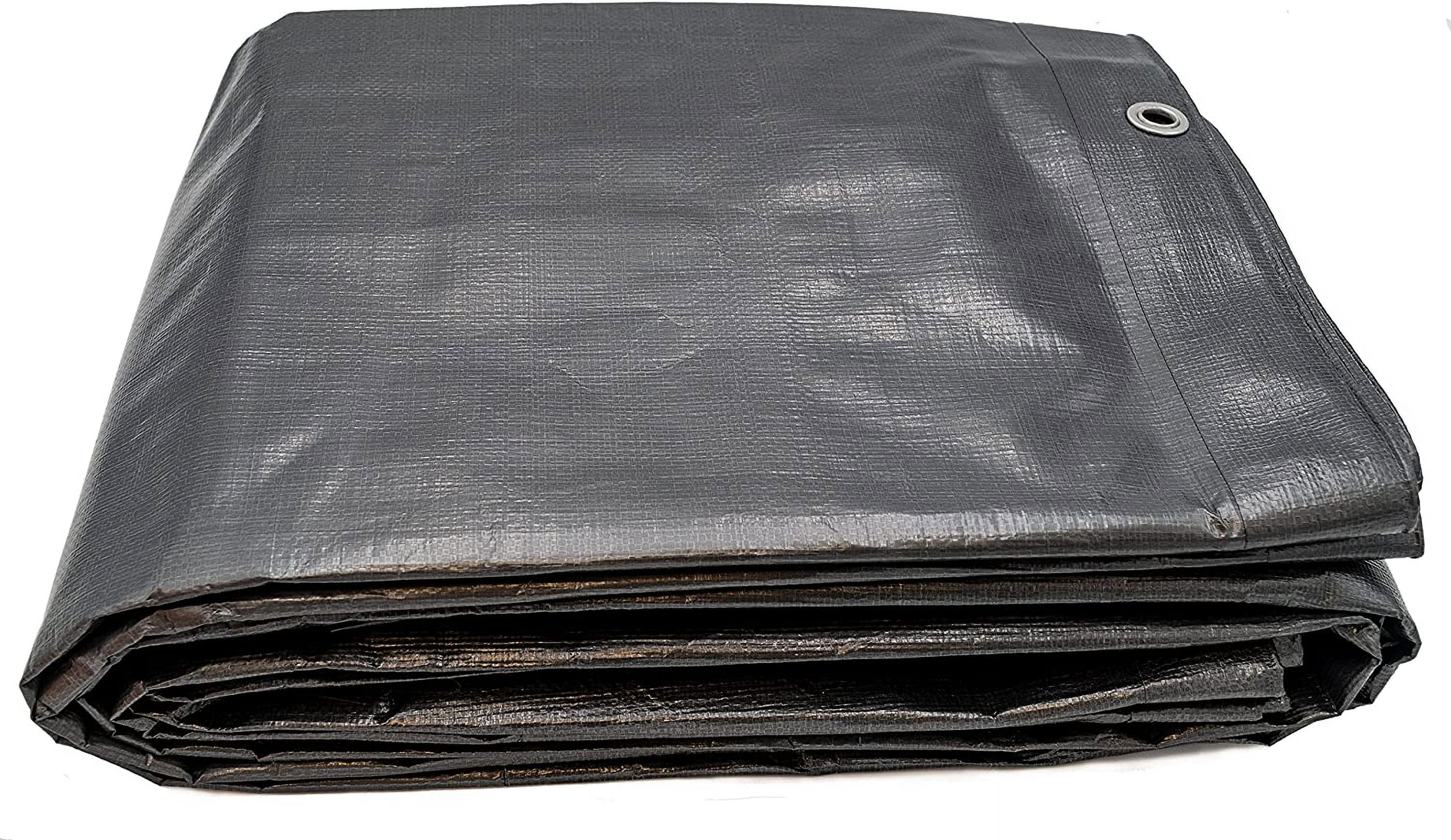 6x10 Ft Heavy Duty Silver Tarp - Waterproof, UV Treated, 18" Grommet Spacing
