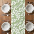thumbnail image 5 of Olive Green Leaves Table Runner Farmhouse Botanical Branch Vintage Boho Tablerunners 13 x 60 Inch, Table Decorations Tabletop Scarf for Summer Gathering Holiday Farmhouse Kitchen Dining Decor, 5 of 8