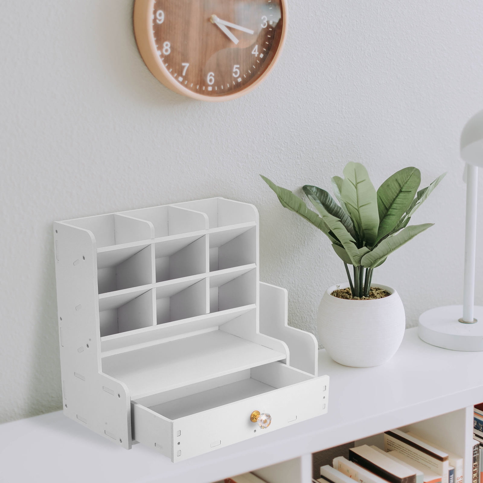 RENACLIPY Portable White Marker Organizer with Strong Wood Plastic Composite Material
