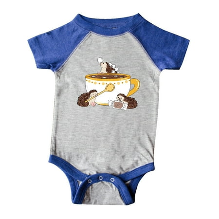 

Inktastic Cute Hot Chocolate Hedgehogs Gift Baby Boy or Baby Girl Bodysuit