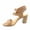 Tan, variant on Appeal-s Women's Buckle Open Toe Ankle Strap Chunky Heels Sandals