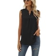 thumbnail image 1 of Txlixc - Camiseta sin mangas para mujer, color sólido para adultos, con ribete de encaje, sin mangas, con cuello en V, chaleco suelto Txlixc Moda, 1 of 4