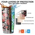 thumbnail image 7 of 20 Oz Pioneer Flower Coffee Tumbler Double Wall Insulated Stainless Steel Water Bottle | Metal Reusable Thermoses Flask with Cup Cap | Leak & Sweat Proof with Anti-Dust Lid, 7 of 7