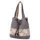 thumbnail image 2 of Bolso de lona retro para mujer, bandolera grande, bolso de viaje informal, bolso de hombro, 2 of 5