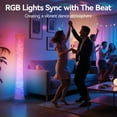 thumbnail image 6 of SUNMORY 61'' RGBIC LED Floor Lamp, 1800 LM Color Changing Lighting Modern Tall Lamp with Music Sync & 16 Millio Colors, Standing Lamp With Remote & APP Control for Living Room, Bedroom, Gaming, Party, 6 of 17