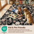 thumbnail image 4 of Design&I 6'x9' Washable Area Rug Asian Chinoiserie Vintage Border Peony Vine Plum Lotus Scroll Bird Flowing for Living Room, Family Indoor, Oversized Skid-Resistant, 4 of 7