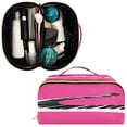 thumbnail image 4 of Iauyy Rhombus Cosmetic Bag with Handle Large Capacity Luxury Twill Travel Makeup Bag ,Forming An S-curve, 4 of 8