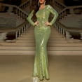 thumbnail image 6 of Wiyuqeen Womens Sequin Long Sleeve Midi Dress Slimming Scoop Neck Party Dresses Ladies 2024 Soft Trendy Bodycon Dress Evening Dresses, 6 of 8