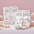 thumbnail image 4 of Wedding Wrapping Paper Roll, Mini Pink Bows and Golden Rings with Always & Forever Text Design, Elegant Gift Wrap for Wedding, Anniversary, Bridal Shower, 17 Inches x 16.4 Feet, 4 of 4