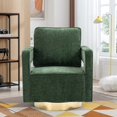 thumbnail image 2 of Aukfa Accent Swivel Barrel Chair, Modern Chenille Upholstered Swivel Club Chair for Bedroom Living Room - Green, 2 of 8