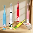 thumbnail image 2 of Cepillo de dientes eléctrico para niños con dibujos animados para niños con cabezal de repuesto ultrasónico IPX7, impermeable, recargable, cepillo de dientes sónico, 2 of 5