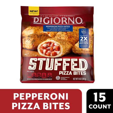 DIGIORNO Frozen Pizza Bites - Frozen Pepperoni Pizza Bites - 15 Count Bag of Frozen Snacks 14 oz