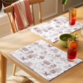 thumbnail image 4 of Placemat Set of 6 Rustic Dog Vintage Deer Placemats for Dining Table Red Line Art Tree Washable Table Mats for Kitchen and Party Decor Indoor & Outdoor Use, 4 of 8