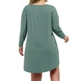 thumbnail image 6 of Pajamas Nightdress for Women Plus Size Pullover Nightgown Fashion Long Sleeve Sleepwear Dress, 6 of 7