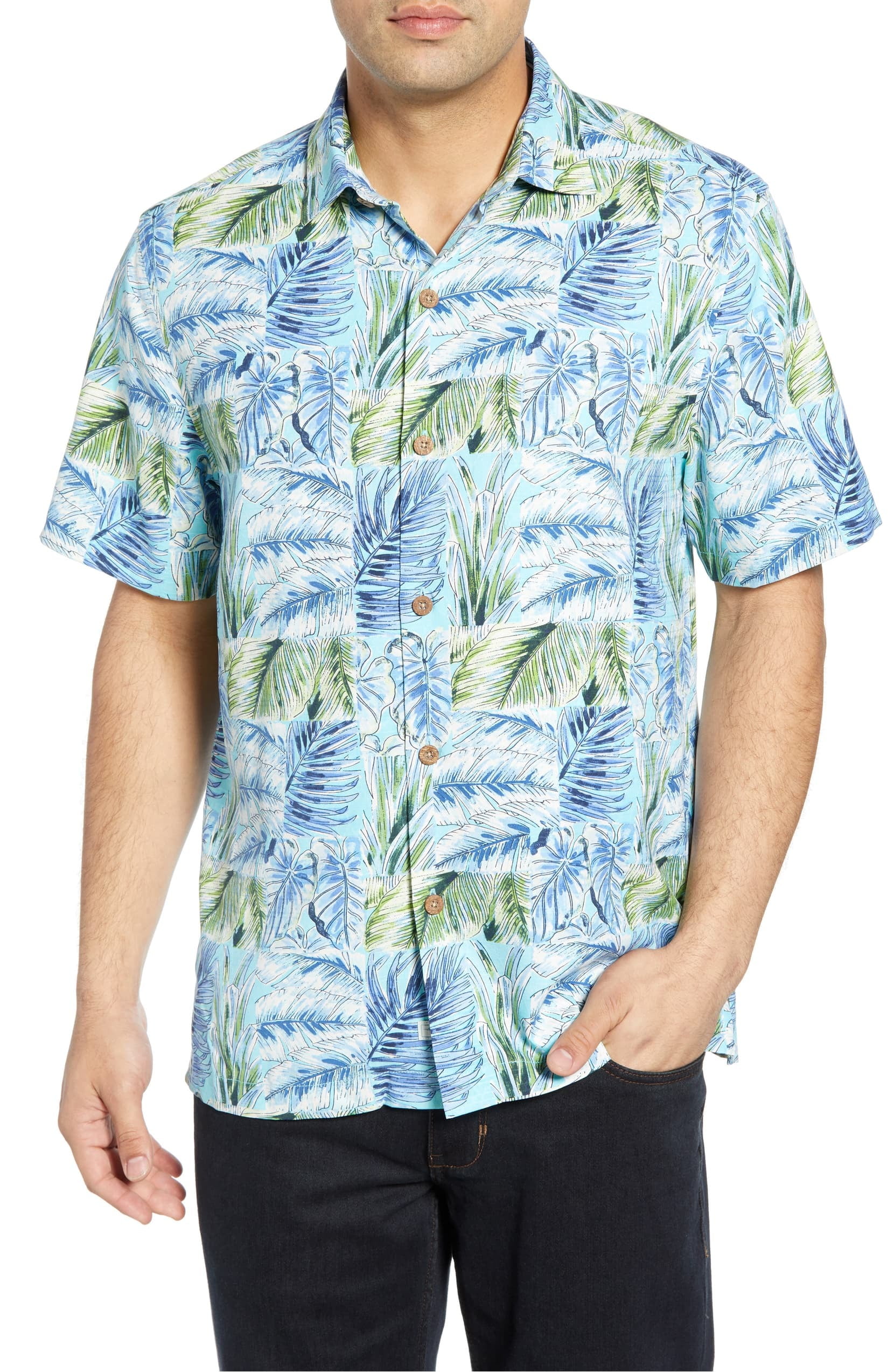 Tommy Bahama - Mens Shirt Hawaiian Print Silk Button Down 3XL - Walmart ...