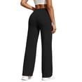 thumbnail image 4 of Inverlee High Waist Flare Leggings with Pockets for Women Stretch Knit Casual Athletic Bottoms Yoga Slim Fit Gym Pants Black XL, 4 of 6