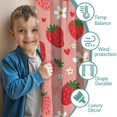 thumbnail image 3 of Blackout Kids Curtains,Pink Strawberry Plants Fruit Childrens Insulated Curtains Set Of 2,Bedroom Essentials,Toddler Room Decor 42x54in(106x137cm), 3 of 4