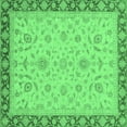 thumbnail image 1 of Ahgly Company Indoor Square Oriental Emerald Green Traditional Area Rugs, 4' Square, 1 of 4