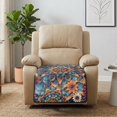 thumbnail image 4 of ZIATUBLES Vintage Floral Mandala Print Recliner Chair Cover, Anti-Slip Reclining Sofa Seat Cushion Slipcover, Washable Pet Friendly Furniture Protector, 38.58 x 24.40 Inches Living Room Decor, 4 of 8
