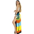 thumbnail image 5 of HAPPY BAY Women's Beachwear Summer Beach Wrap Bikini Wraps Sarong Swimwear Swim Cover up Skirt Bathing suit Pareo Coverups for Women One Size Colorful, Palm Tree, 5 of 5