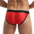 thumbnail image 3 of kpoplk Men Underwear Men's Letter Printed Underwear Brief Pouch Soft Low Rise Briefs(Red,S), 3 of 5