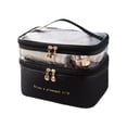 thumbnail image 1 of Multifunction For Women Big Capacity Toiletry Beauty Storage Cosmetic Bag Large Travel Makeup Bag Women Make Up Case Double Layer BLACK, 1 of 8