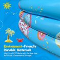 thumbnail image 3 of Kids Paddling Pool Inflatable Kiddie Pool 3 Ring Cycles 110cm x 30cm Swimming Pool Indoor&Outdoor Baby Toddler Water Game-Blue, 3 of 5