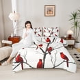 thumbnail image 4 of Castle Fairy Teens Cardinal Bird 3 Pieces Queen Comforter Set,Merry Christmas Ultra Soft Bedding Sets,Festival Xmas Bedding Comforter Set,Ultra Soft Home Decor, 4 of 8