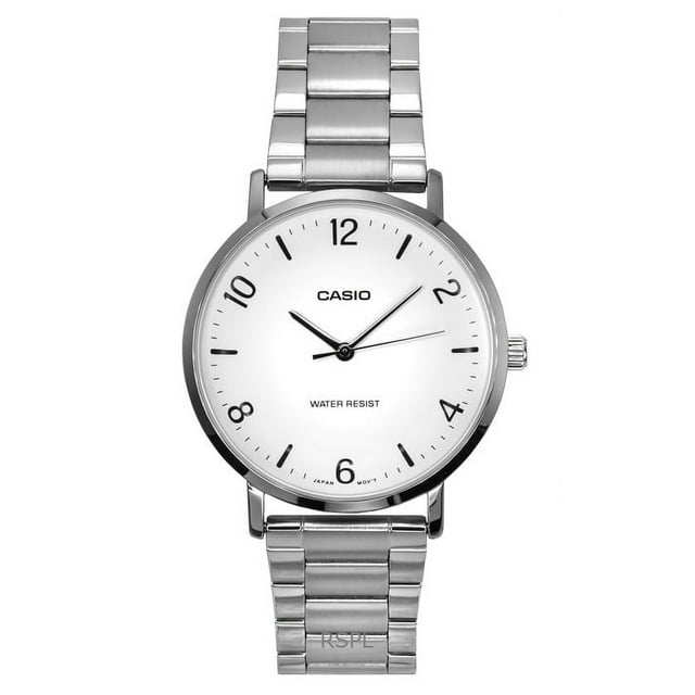 Casio Standard Analog Stainless Steel White Dial Quartz MTP-VT03D-7B Men's Watch