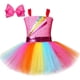 thumbnail image 3 of Vestido de tutú Jojo Siwa con lazo para el cabello, vestido de princesa arcoíris para niñas, vestidos de tutú de tul para niñas, disfraz de fiesta de cumpleaños festivo, 3 of 5